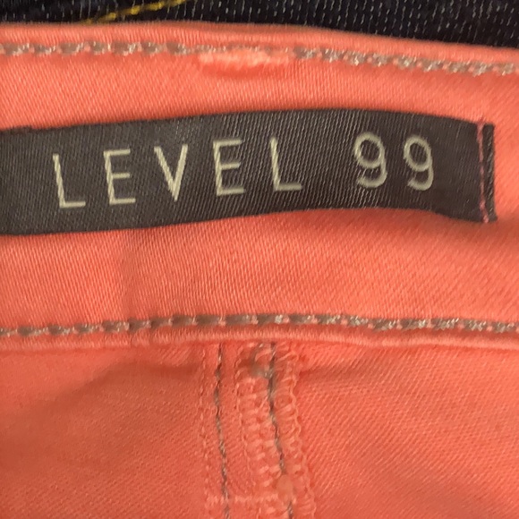 Level 99 NWOT Size 29 Coral Skinny Jeans - Picture 3 of 7